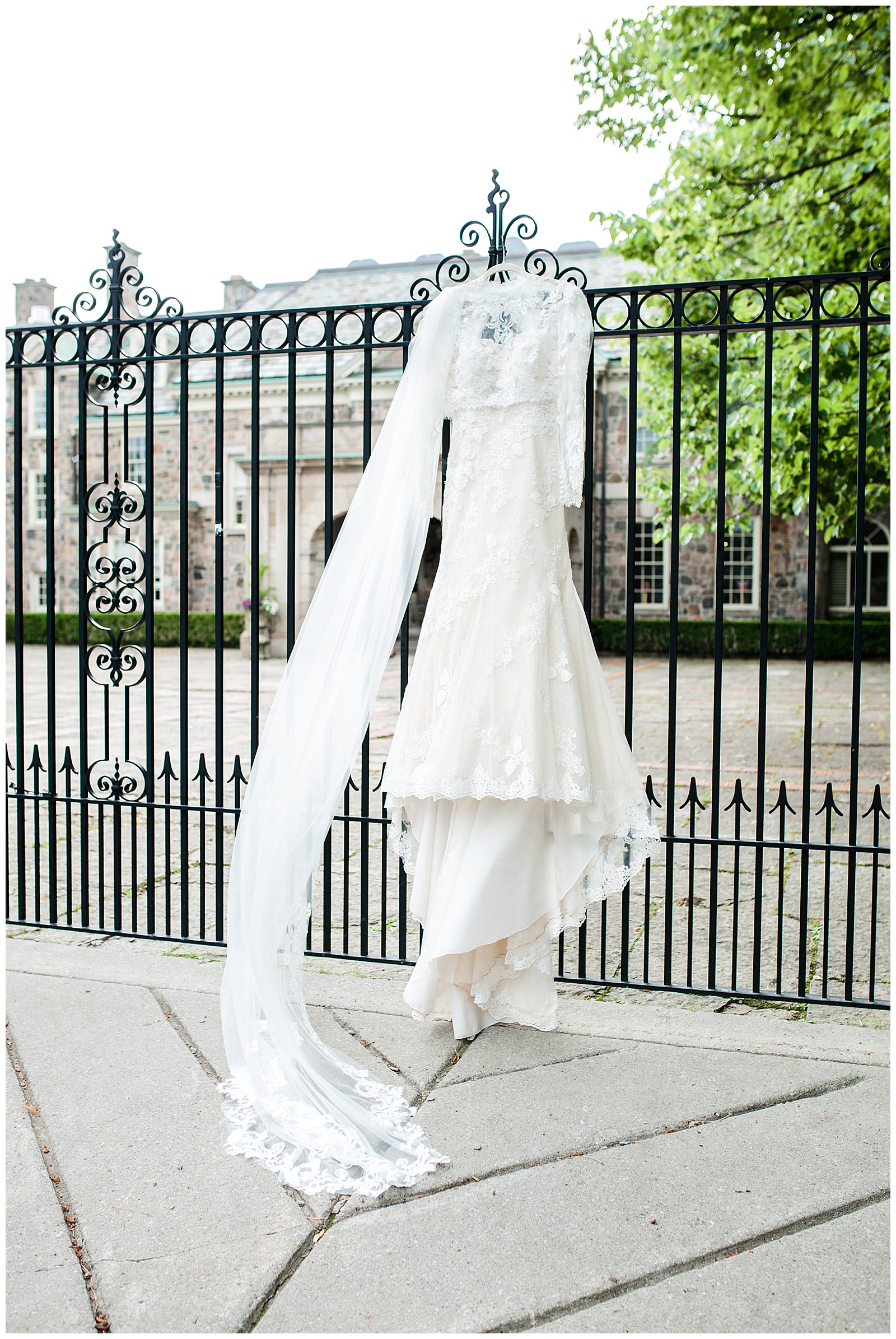 Elegant Graydon Hall Manor Outdoor Wedding Bride's Dress