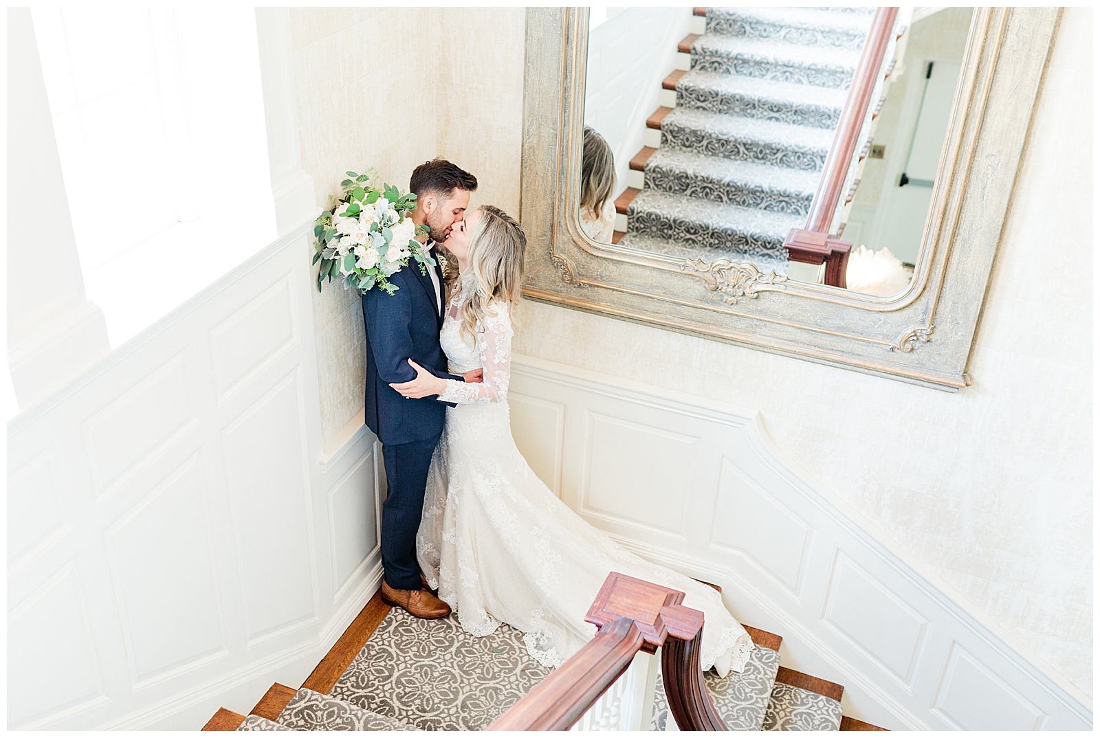 Elegant Graydon Hall Manor Wedding Staircase