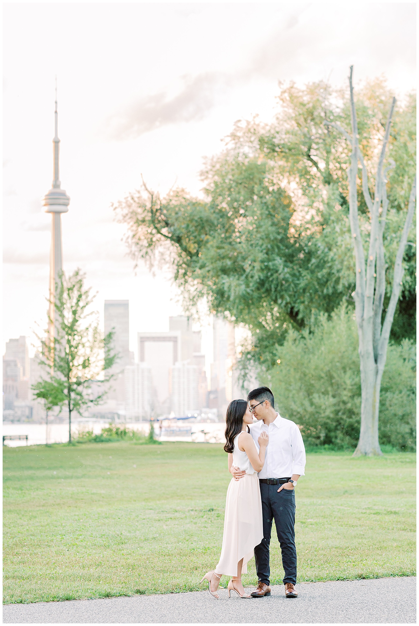Toronto Islands Engagement Session CN Tower