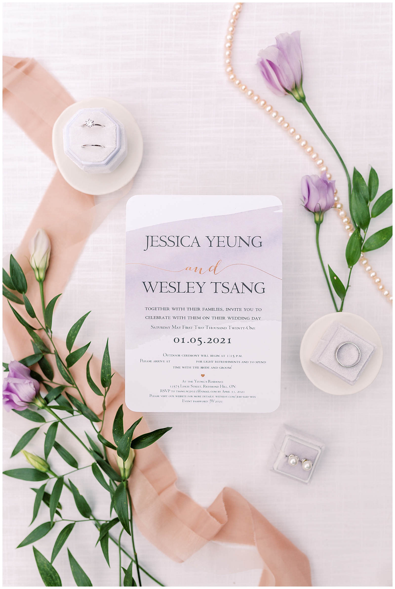 Jessica Yeung and Wesley Tsang Wedding Invitation