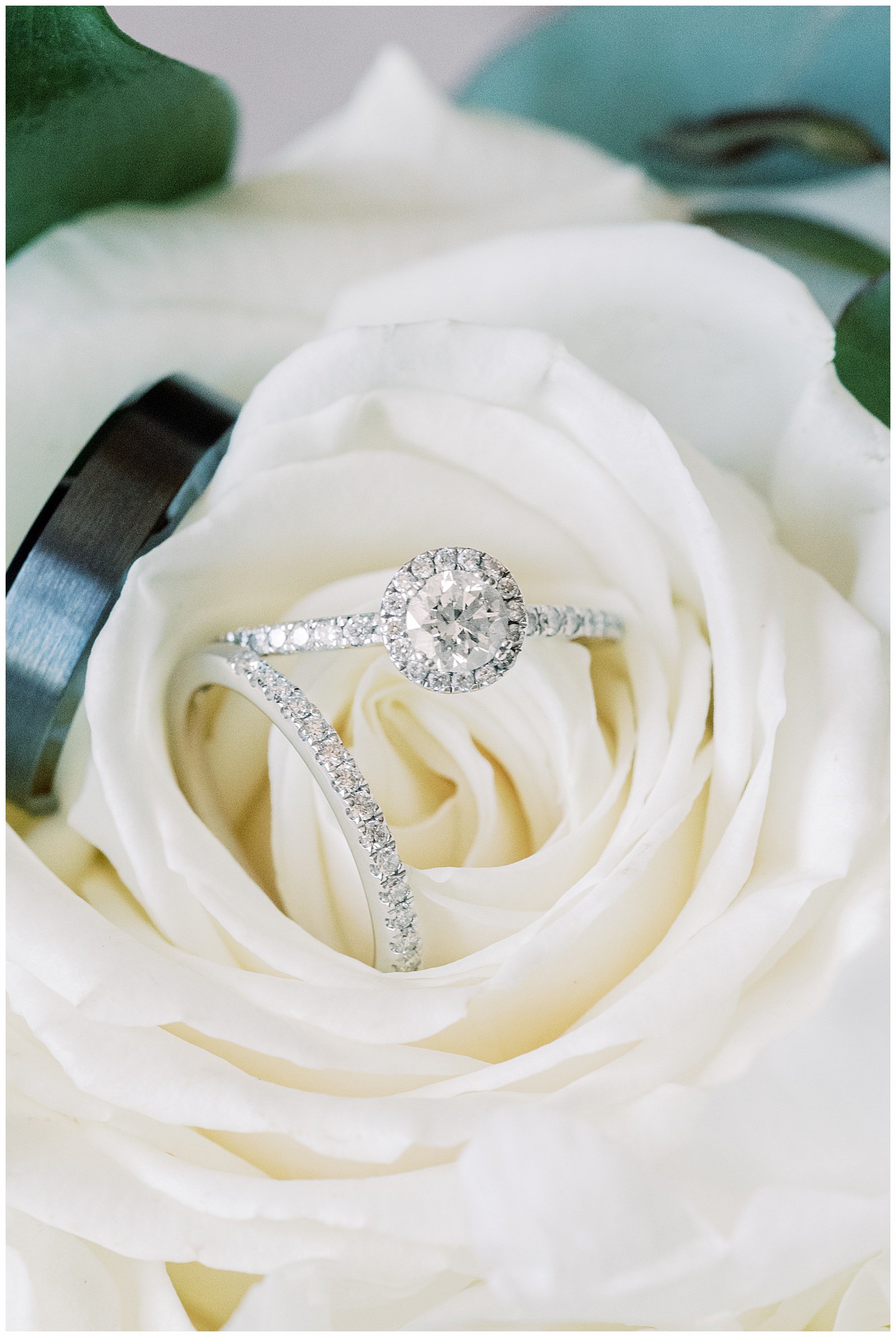 Waterdown Farm Wedding Wedding Bands and Engagement Ring