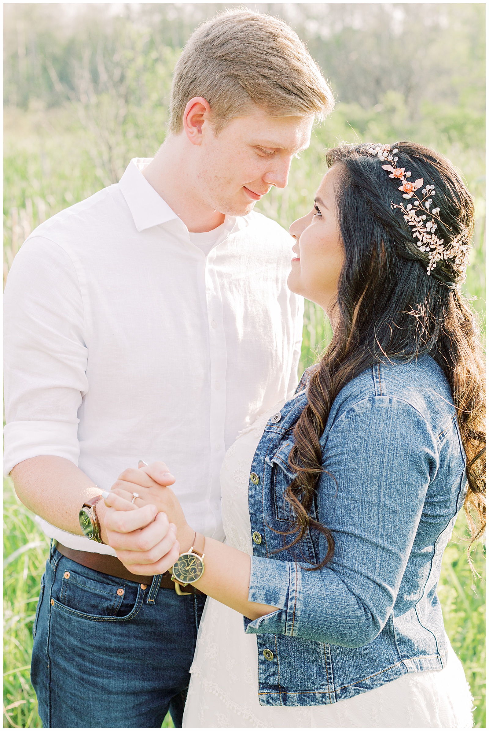 Wilcox Lake Engagement Session Couple dancing
